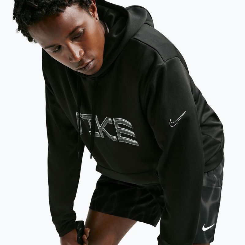 Felpa da allenamento uomo Nike Dri-FIT UV Pullover Hoodie black/white 5