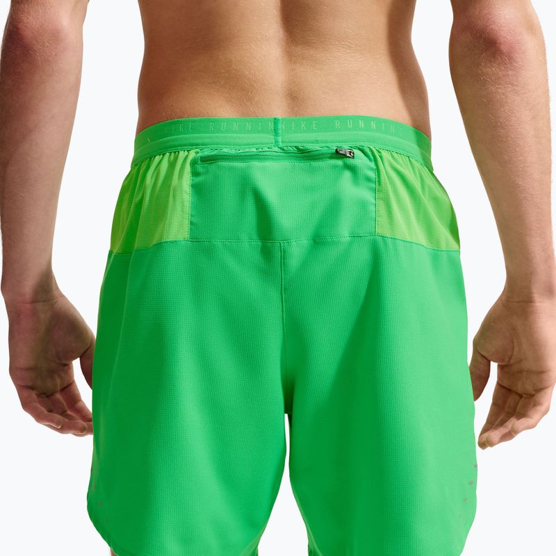 Pantaloncini da corsa da uomo Nike Stride Dri-Fit Brief-Lined 7" green spark 4