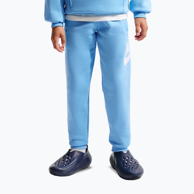Pantaloni per bambini Nike Club Fleece football blue/white 7