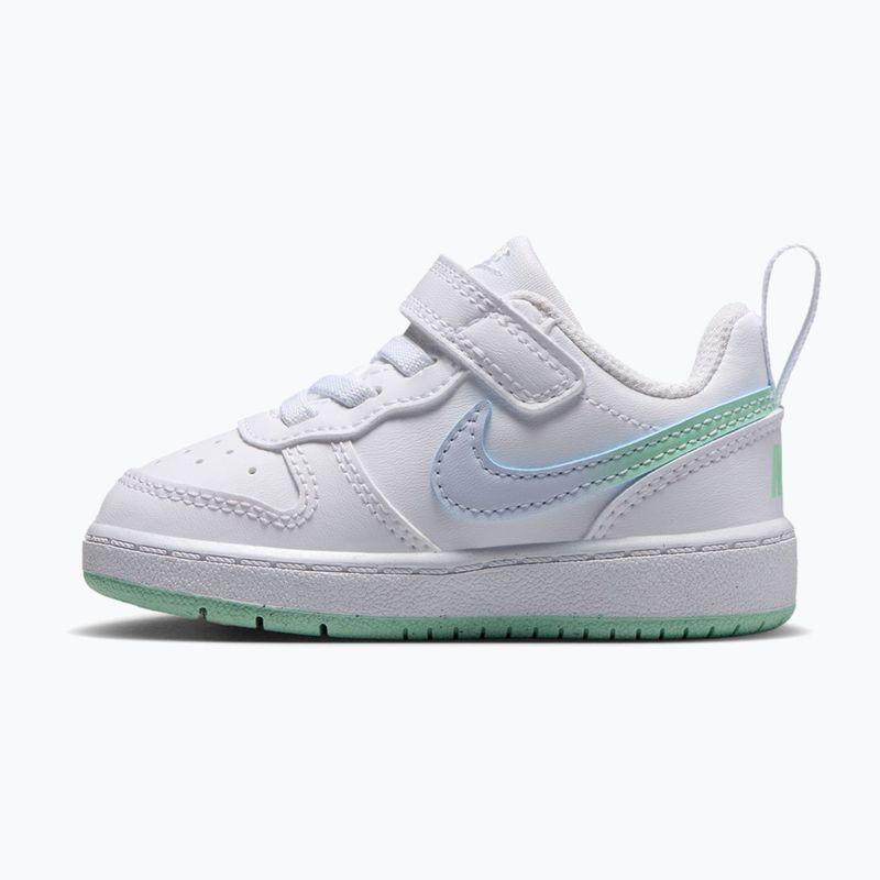 Scarpe per bambini Nike Court Borough Low white/football grey/arctic green 2