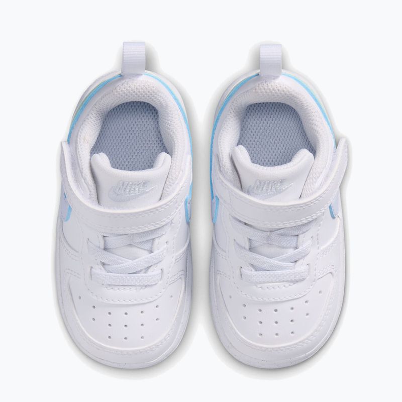 Scarpe per bambini Nike Court Borough Low white/football grey/arctic green 4