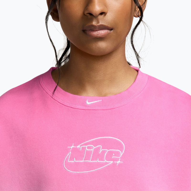 Felpa bambini Nike Sportswear Studio sail/playful pink/white 3