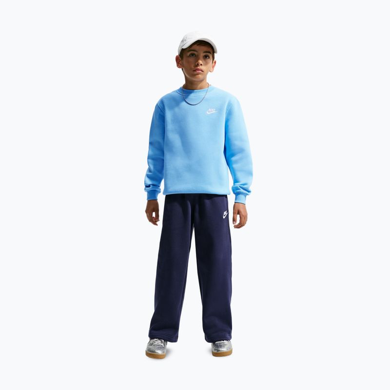 Felpa bambini Nike Sportswear Club Fleece football blue/white 5