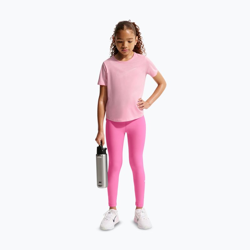Leggings per bambini Nike One playful pink/white 2