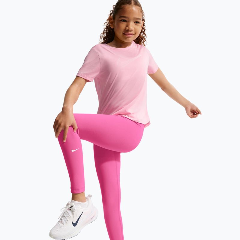 Leggings per bambini Nike One playful pink/white 4