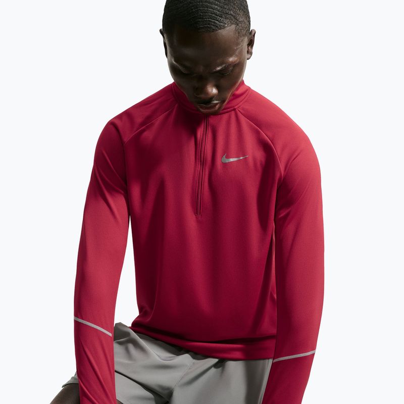 Felpa da corsa uomo Nike Miler Dri-Fit UV 1/2 Zip tough red 4
