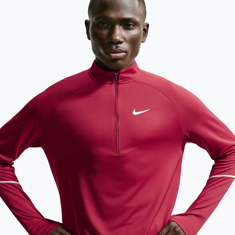 Felpa da corsa uomo Nike Miler Dri-Fit UV 1/2 Zip tough red 5