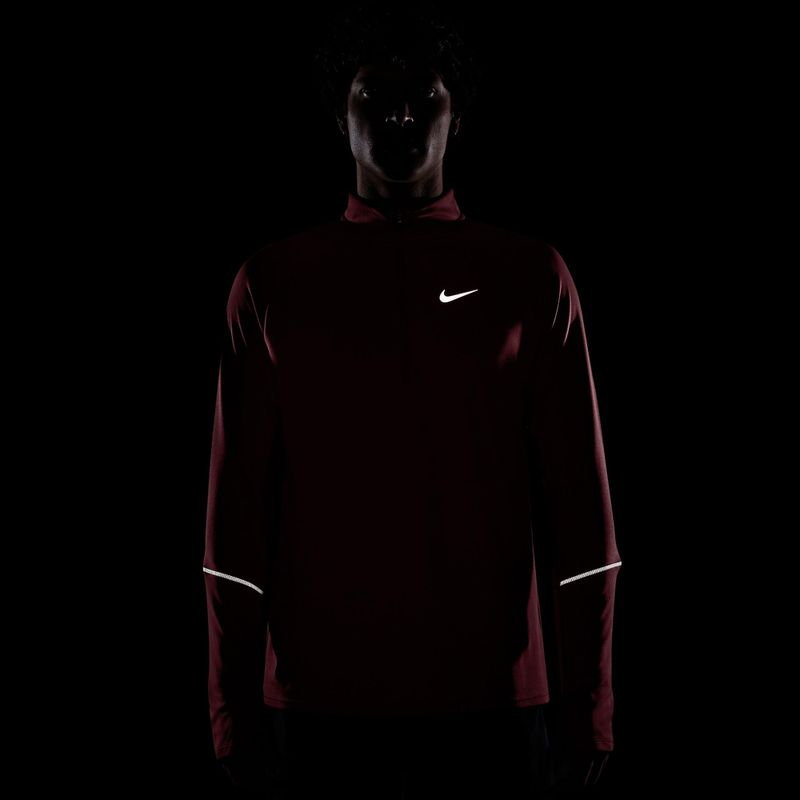 Felpa da corsa uomo Nike Miler Dri-Fit UV 1/2 Zip tough red 7