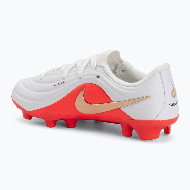Scarpe da calcio bambino Nike Jr. Tiempo Maestro Academy white/bright crimson/blur 3