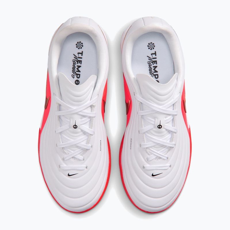 Scarpe da calcio bambino Nike Jr. Tiempo Maestro Academy white/bright crimson/blur 3
