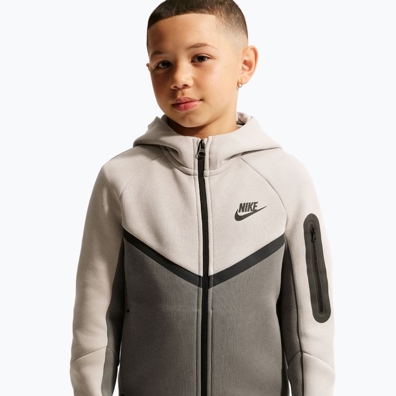 Felpa bambini Nike Sportswear Tech Fleece moon particle/cave stone/black/black 4