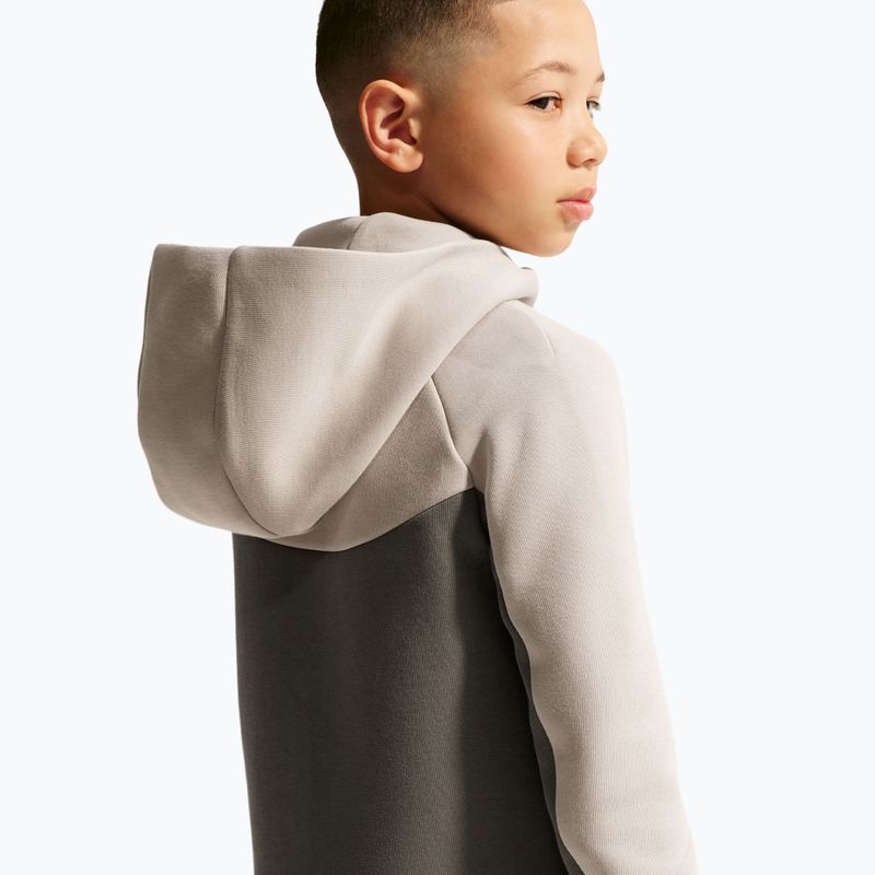 Felpa bambini Nike Sportswear Tech Fleece moon particle/cave stone/black/black 5