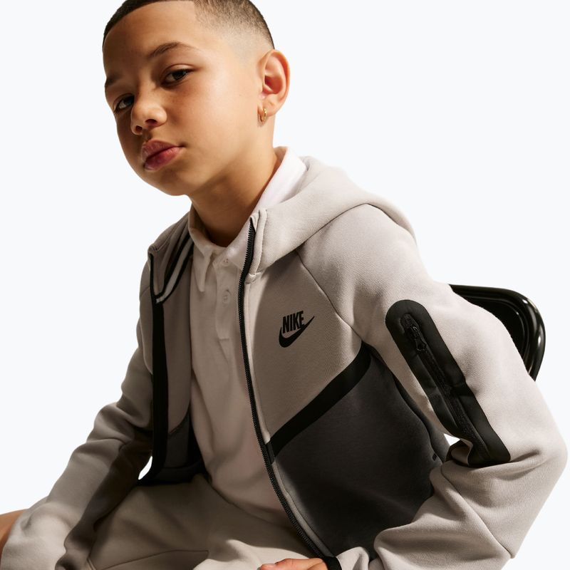 Felpa bambini Nike Sportswear Tech Fleece moon particle/cave stone/black/black 6