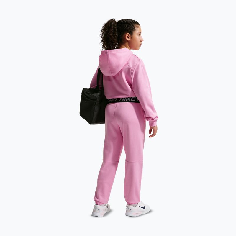 Pantaloni per bambini Nike Pro Fleece pink rise/pink rise/black/white 2