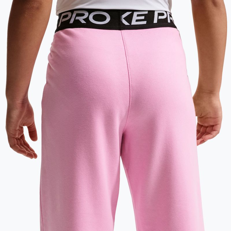 Pantaloni per bambini Nike Pro Fleece pink rise/pink rise/black/white 4