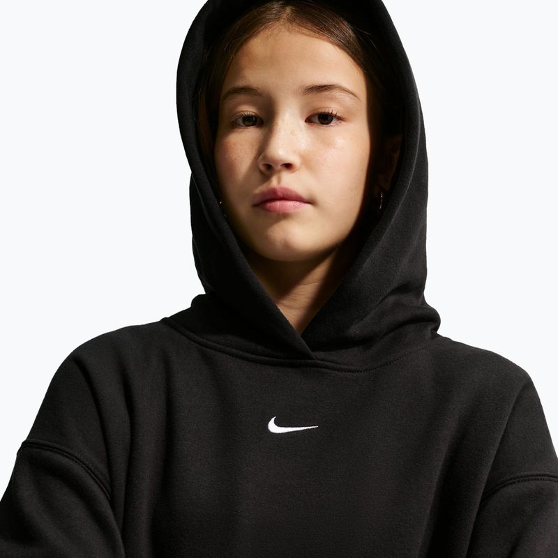 Felpa bambini Nike Sportswear Studio Fleece black/white 4