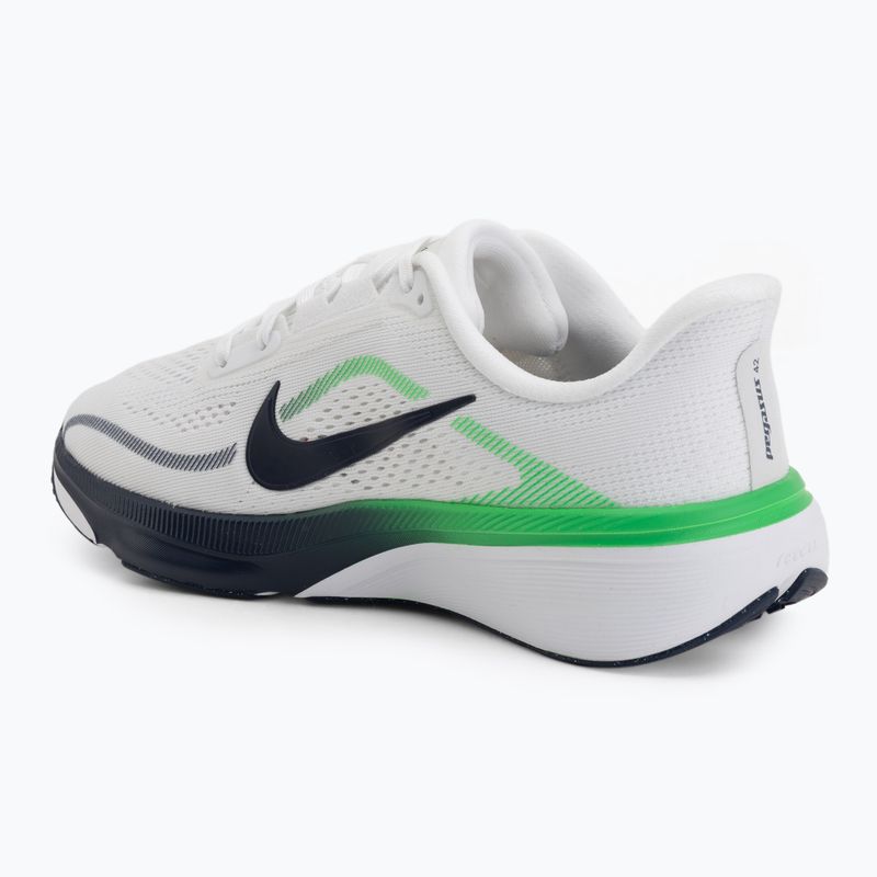 Scarpe da corsa Nike Pegasus 42 bianco/verde brillante/blu notte 3