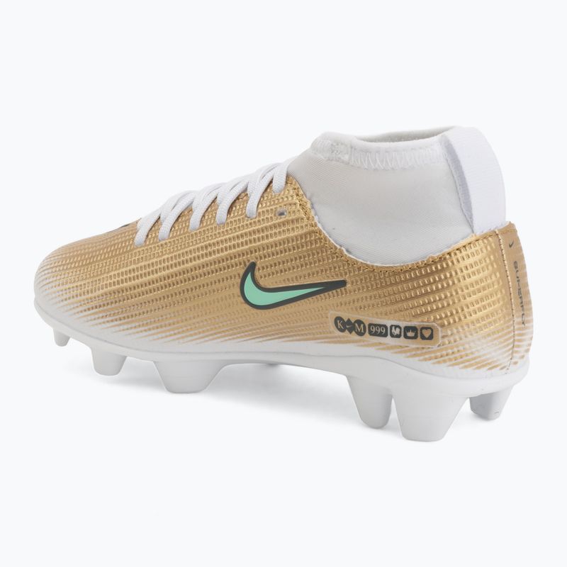 Scarpe da calcio bambino Nike Jr. Mercurial Superfly 11 Club "Kylian Mbappé" metallic gold/green glow 3