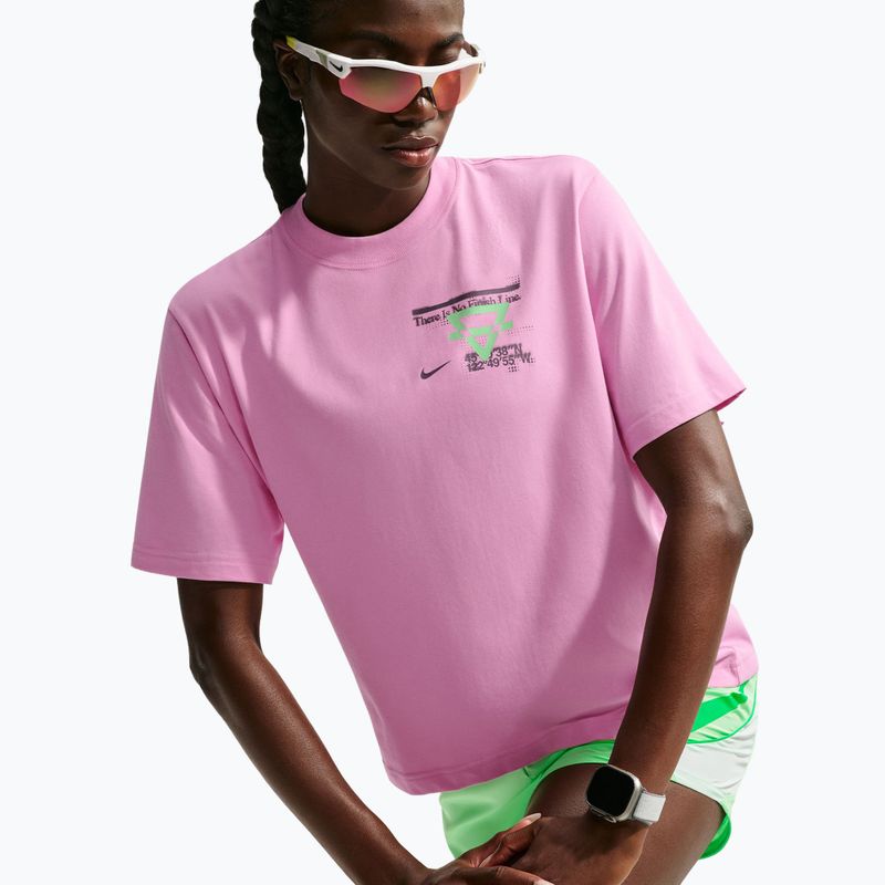 Maglia da running da donna Nike Swift Dri-Fit pink rise/illusion green 4