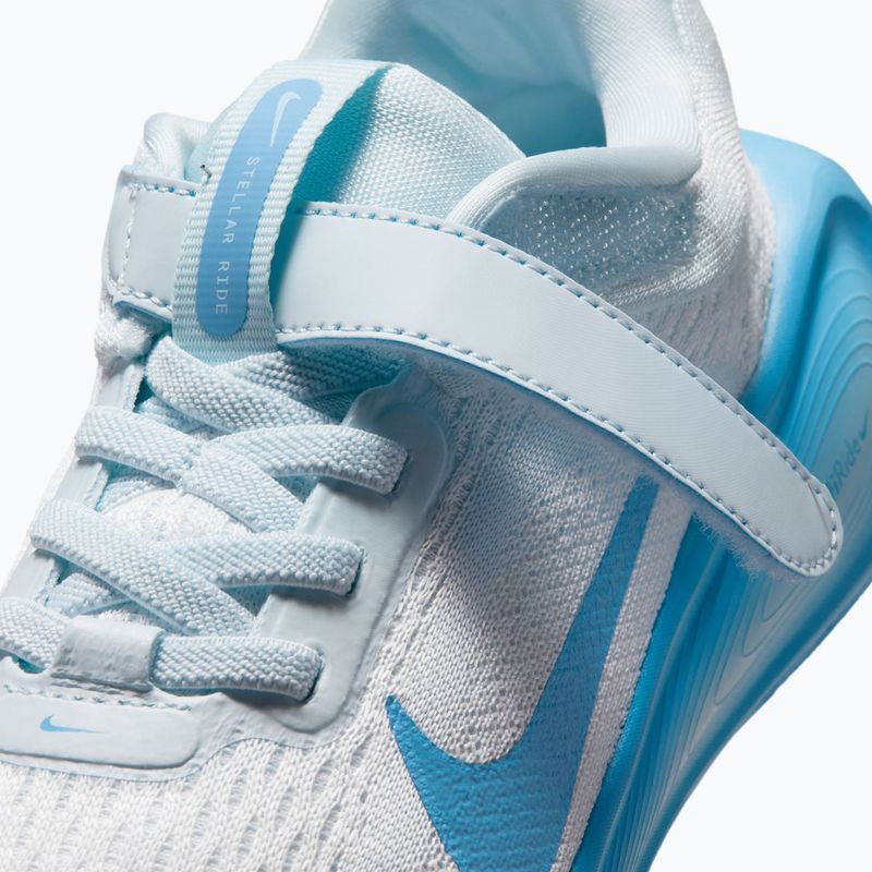 Scarpe per bambini Nike Stellar Ride summit white/glacier blue/football blue 5