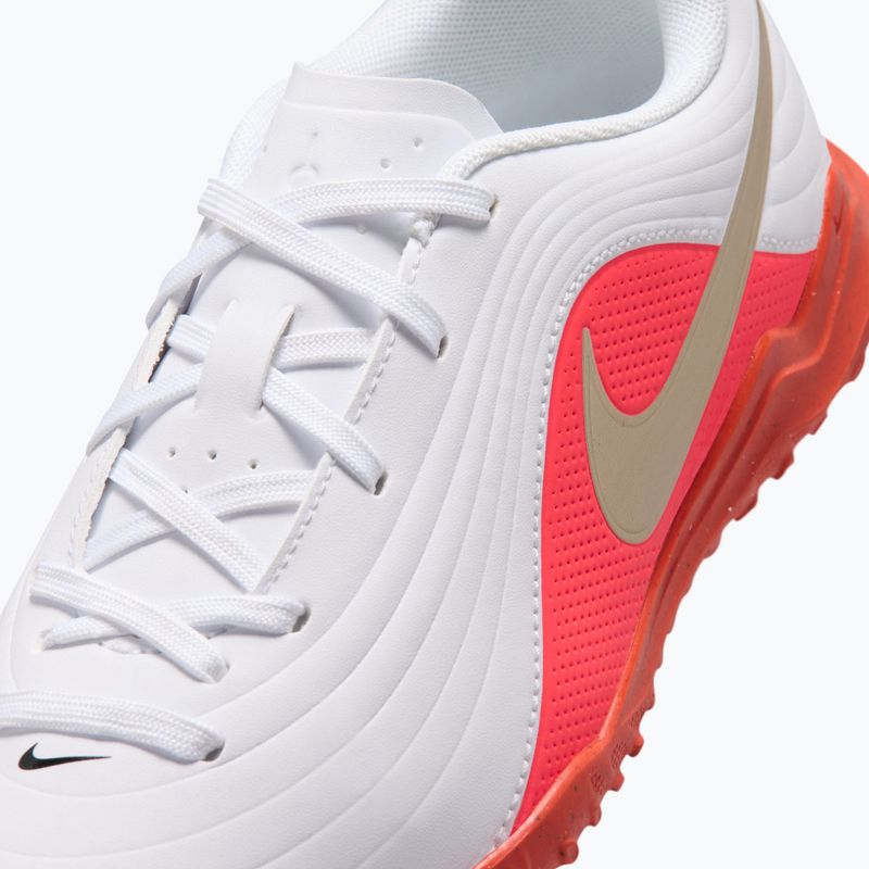 Scarpe da calcio bambino Nike Jr. Tiempo Maestro Club White/Bright Crimson/Blur 5