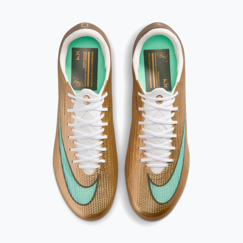 Scarpe da calcio uomo Nike Mercurial Superfly 11 Elite "Kylian Mbappé" metallic gold/green glow 3