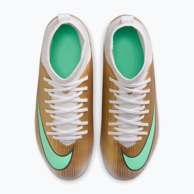 Scarpe da calcio bambino Nike Jr. Mercurial Superfly 11 Club "Kylian Mbappé" metallic gold/green glow 4