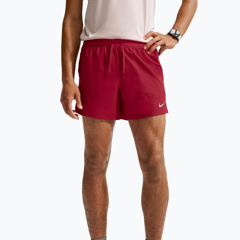 Pantaloni corti da uomo Nike Stride Dri-Fit foderati 5" rosso intenso 5