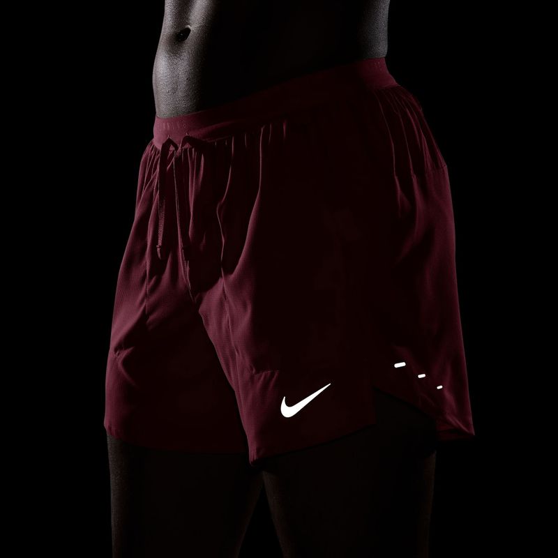Pantaloni corti da uomo Nike Stride Dri-Fit foderati 5" rosso intenso 7