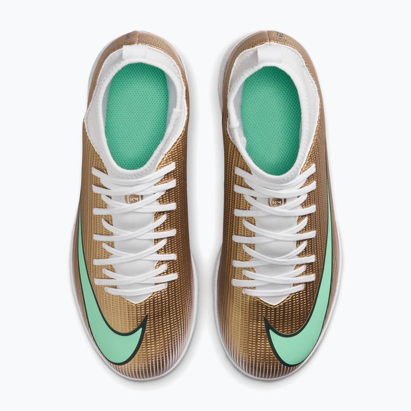 Scarpe da calcio bambino Nike Jr. Mercurial Superfly 11 Club "Kylian Mbappé" metallic gold/green glow 4
