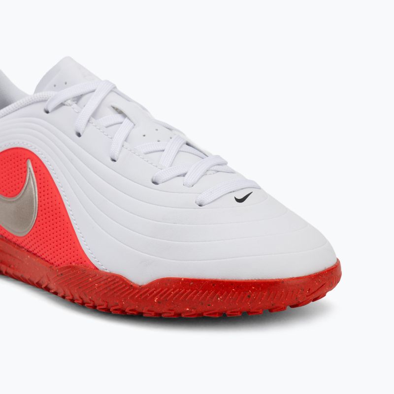 Scarpe da calcio bambino Nike Jr. Tiempo Maestro Club white/bright crimson/blur 7