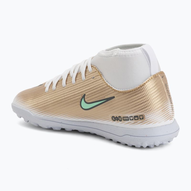 Scarpe da calcio bambino Nike Jr. Mercurial Superfly 11 Club "Kylian Mbappé" metallic gold/green glow 3