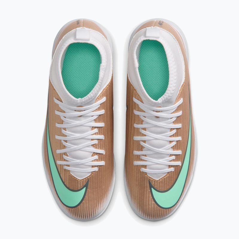 Scarpe da calcio bambino Nike Jr. Mercurial Superfly 11 Club "Kylian Mbappé" metallic gold/green glow 4