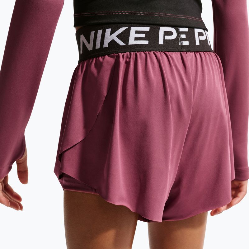 Pantaloncini bambini Nike Pro pink smoke/black/white 5
