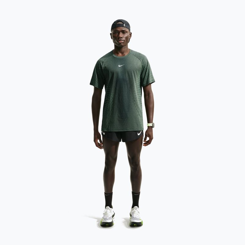 Maglia da corsa da uomo Nike Stride black/light green spark 2
