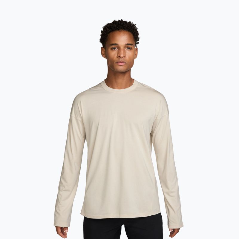 Longsleeve da uomo Nike 24.7 ImpossiblySoft Light light orewood brown/sail/light iron ore