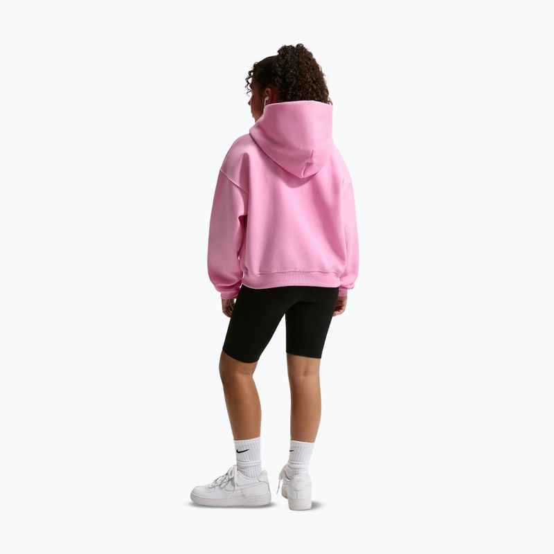 Felpa bambini Nike Sportswear Studio Fleece pink rise/white 3