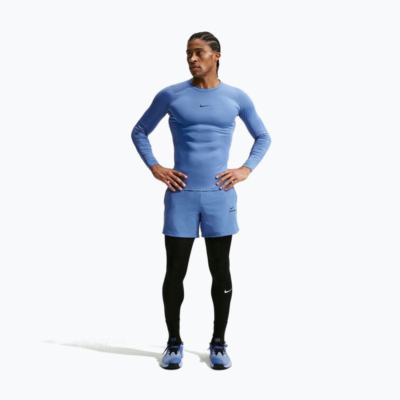 Longsleeve da allenamento da uomo Nike Pro indigo storm/black 2