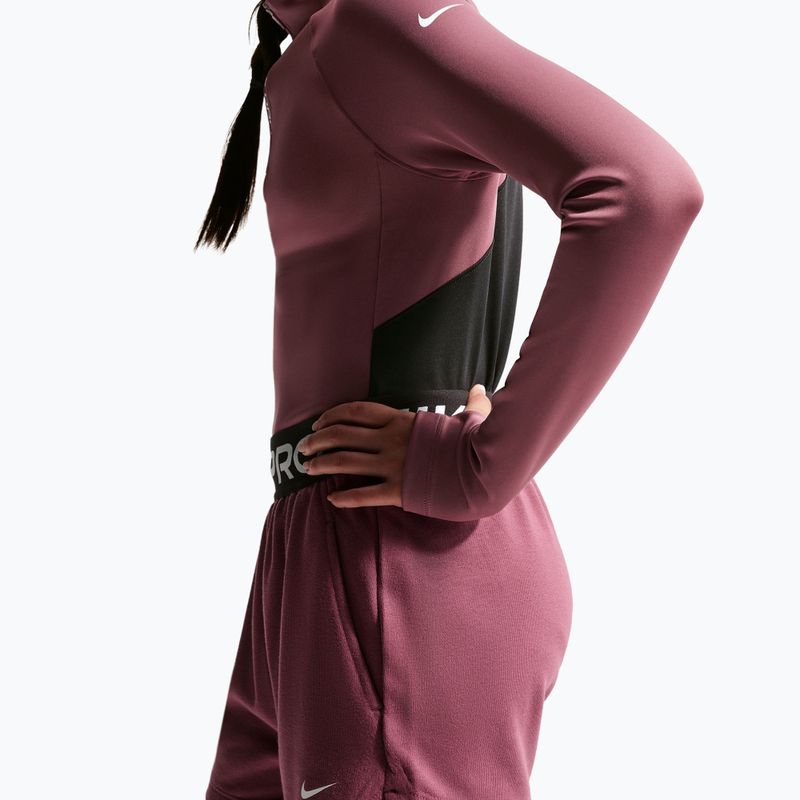 Pantaloncini bambini Nike Pro Fleece pink smoke/pink smoke/black/white 5