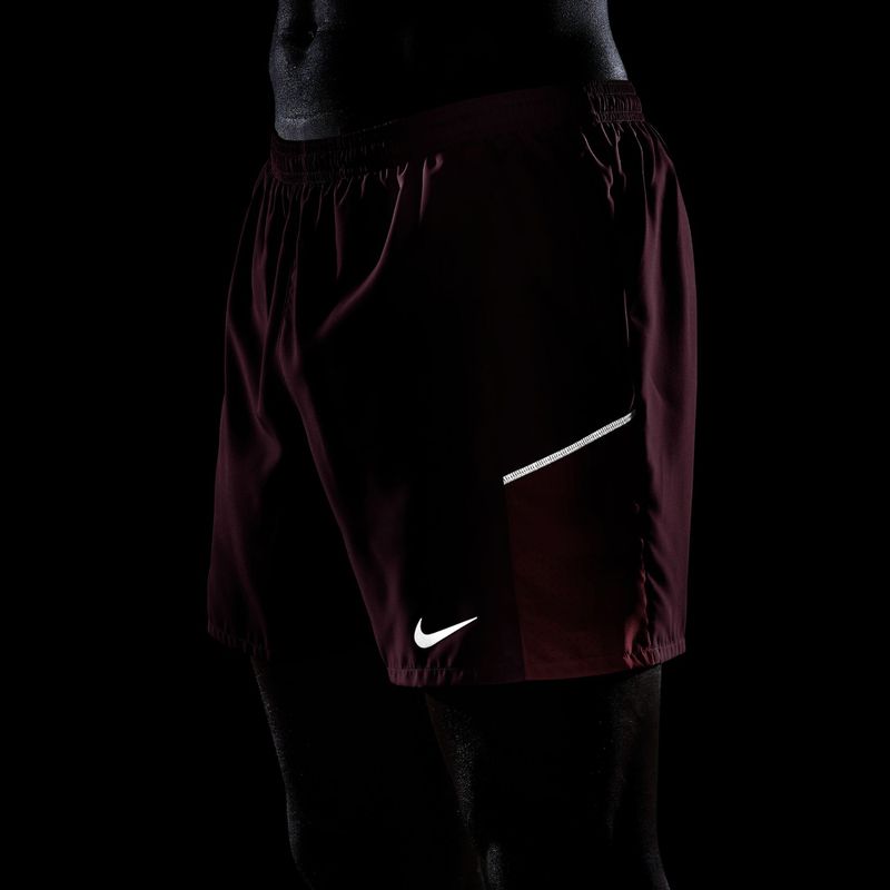 Pantaloncini da corsa da uomo Nike Miler tough red 5