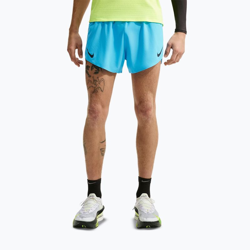 Pantaloncini da corsa da uomo Nike AeroSwift light current blue/black