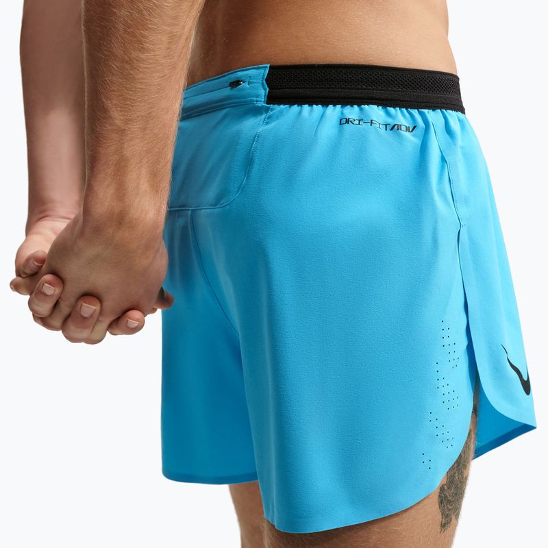 Pantaloncini da corsa da uomo Nike AeroSwift light current blue/black 6