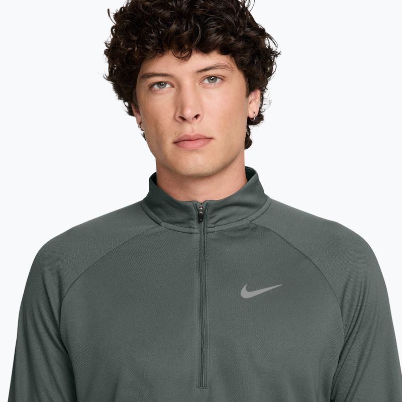 Felpa da corsa uomo Nike Miler Dri-Fit UV 1/2 Zip camo green 3