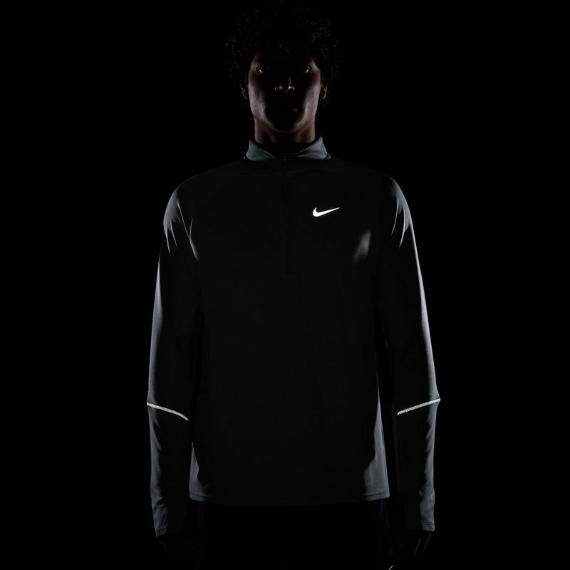 Felpa da corsa uomo Nike Miler Dri-Fit UV 1/2 Zip camo green 4