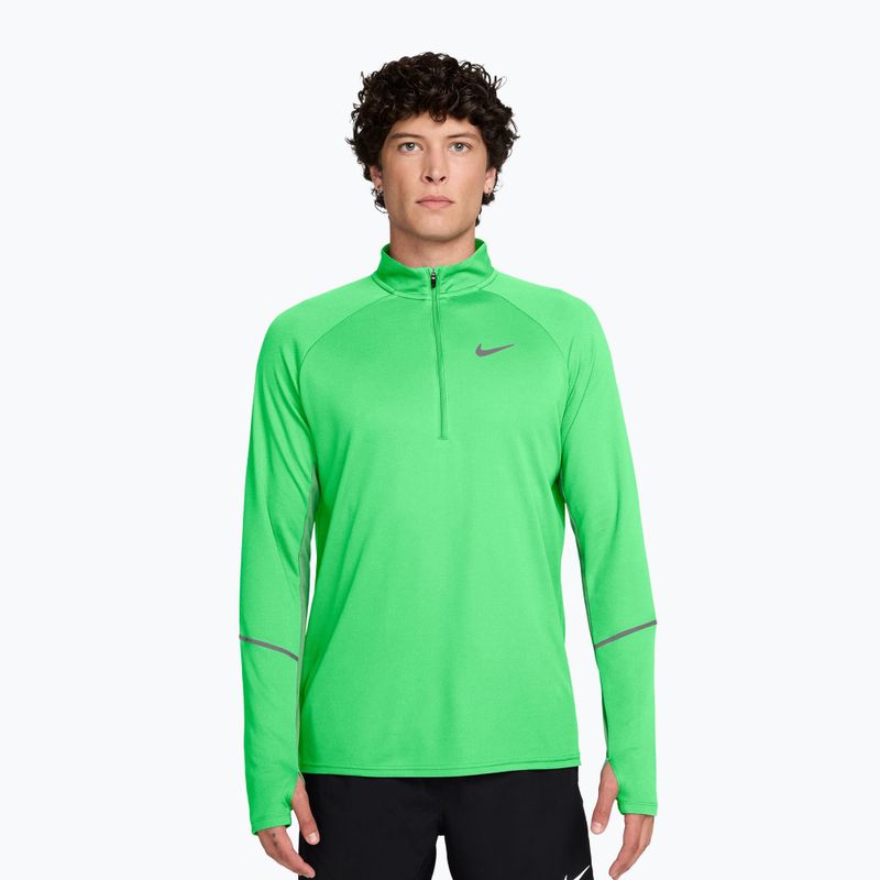 Felpa da corsa uomo Nike Miler Dri-Fit UV 1/2 Zip illusion green