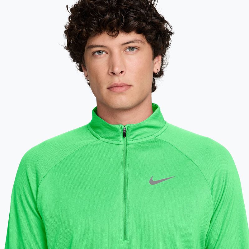 Felpa da corsa uomo Nike Miler Dri-Fit UV 1/2 Zip illusion green 3