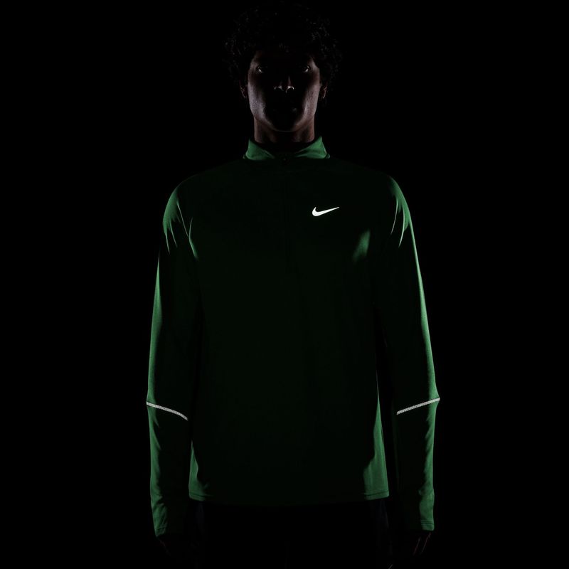 Felpa da corsa uomo Nike Miler Dri-Fit UV 1/2 Zip illusion green 4
