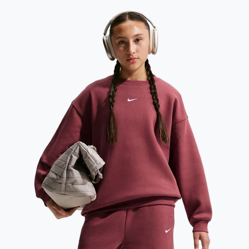 Felpa bambini Nike Sportswear Studio pink smoke/white