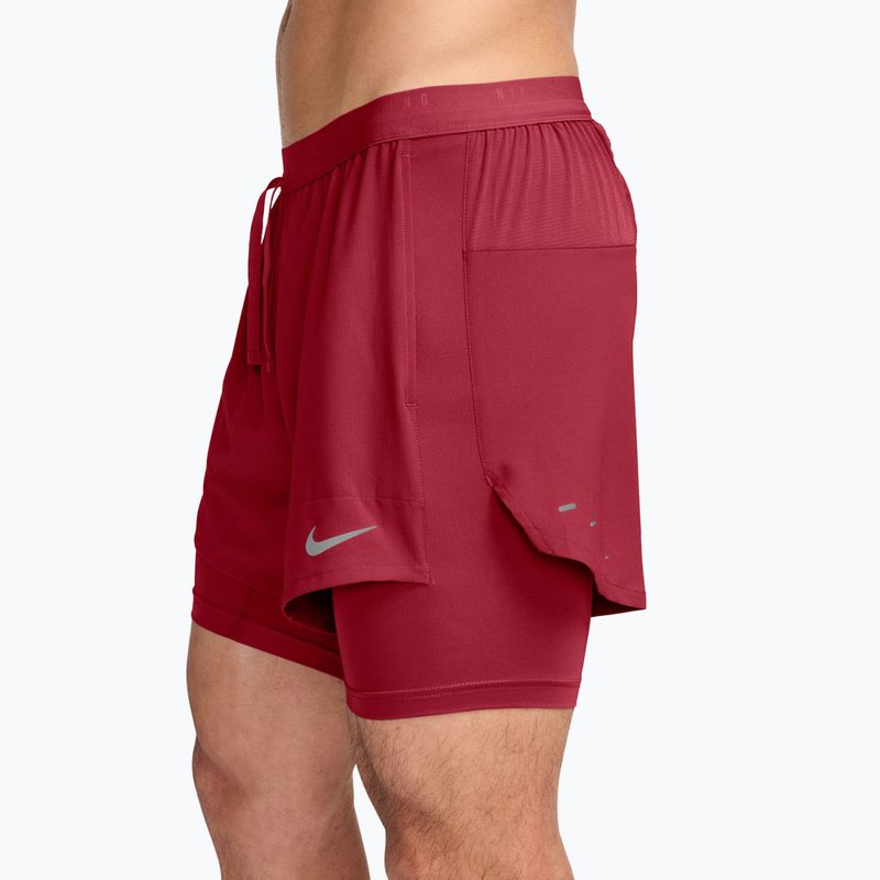 Pantaloncini da corsa da uomo Nike Stride tough red 3