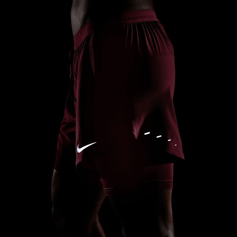 Pantaloncini da corsa da uomo Nike Stride tough red 5